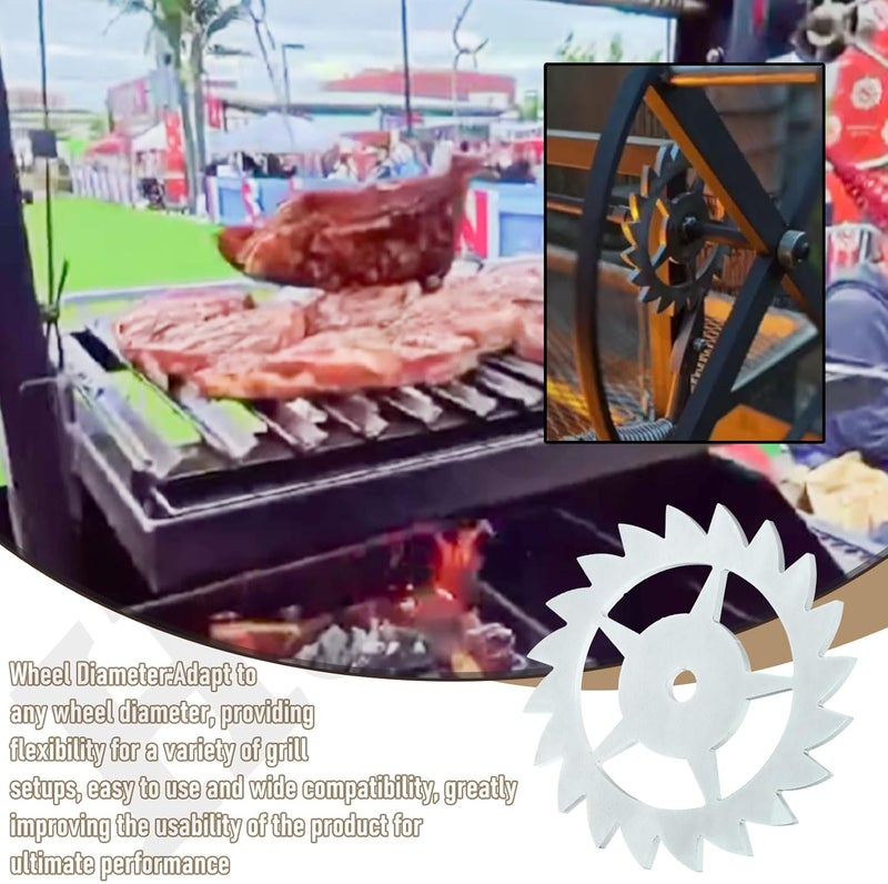 Haiouus Ratchet & Paw Gear for Santa Maria Grill Claw and Gear, with Any 1/2" Round Bar Or Square Tubing for The Handle Assembly & Any Diameter for The Wheel Grills - Universal Ratchet Paw Gear - Image 4